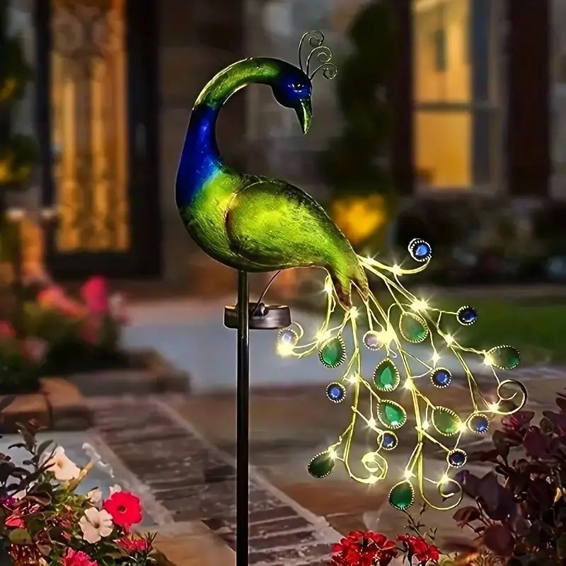 Solar Peacock Lamp