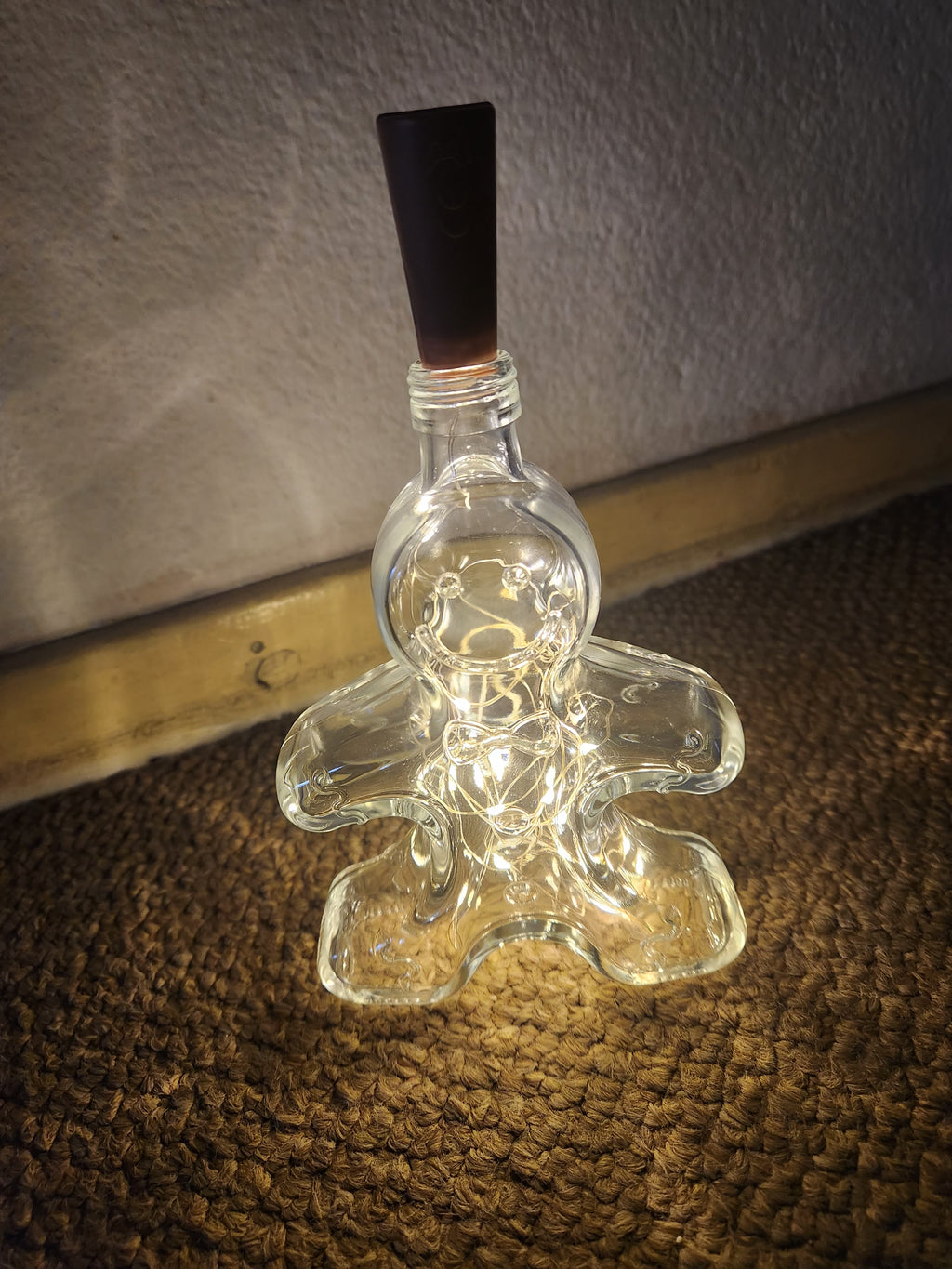 Gingerbread Man Bottle Lights