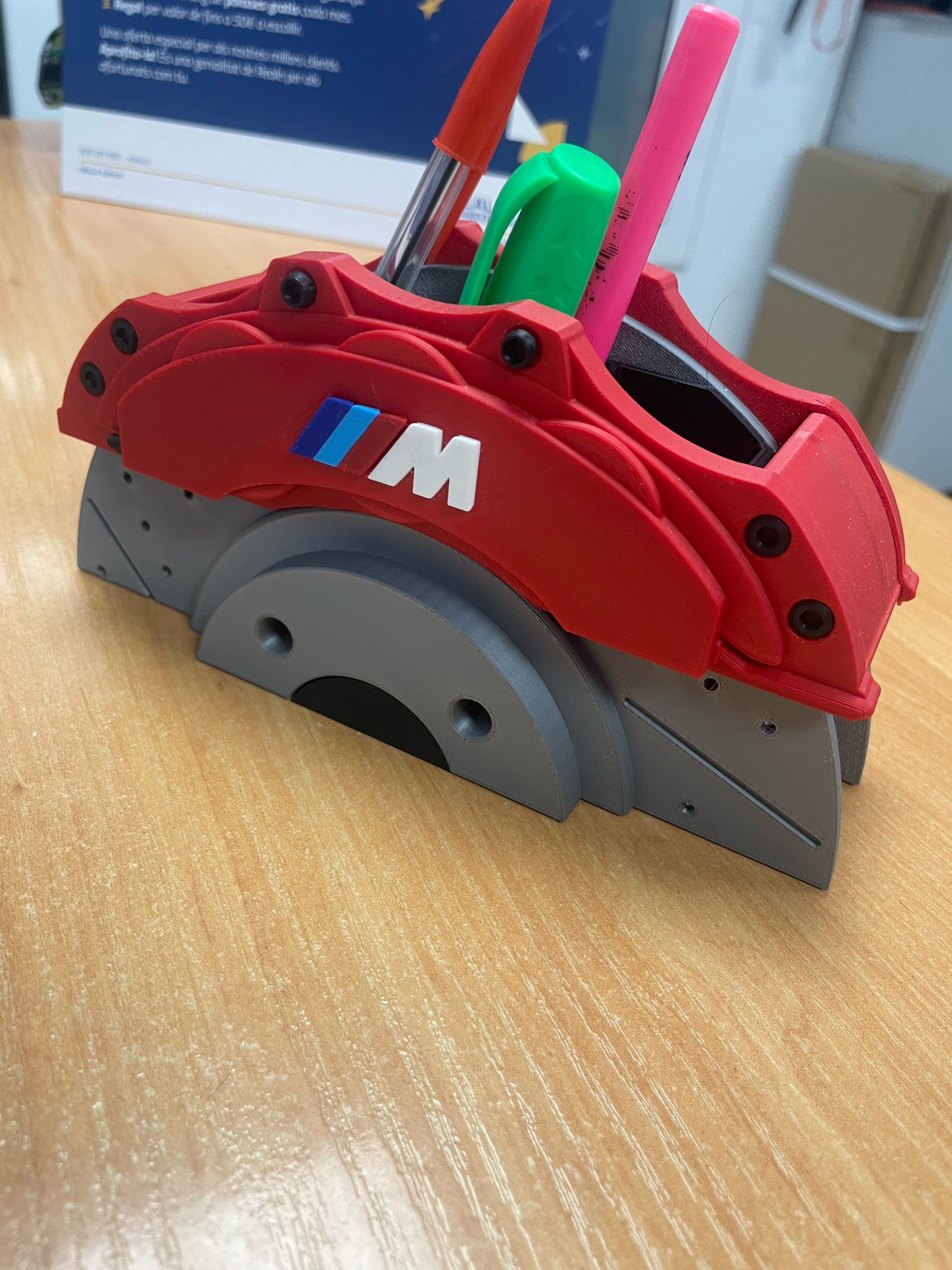 Pencil holder AMG Porsche BMW Audi RS brake caliper